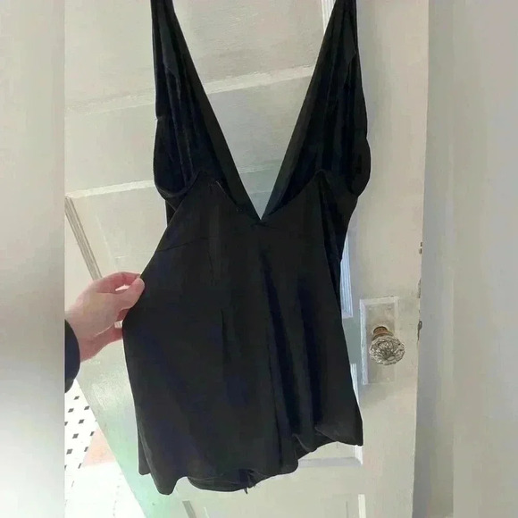 deep V-neck, soft and flowing romper from Charlotte Russe - Picture 5 of 6